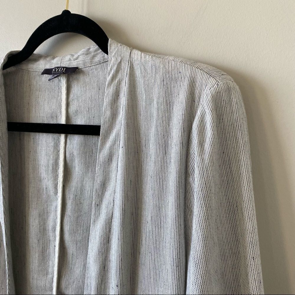 Nwot-nydj Collarless Linen-Blend Blazer (Medium) - Picture 8 of 16